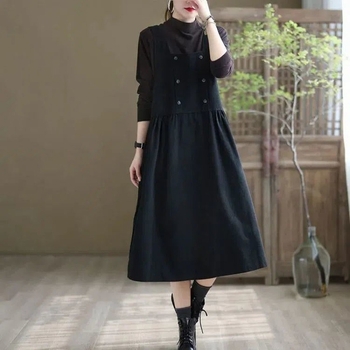 Rochie midi cu bretele, fără mâneci, talie înaltă, poliester, cusături collage