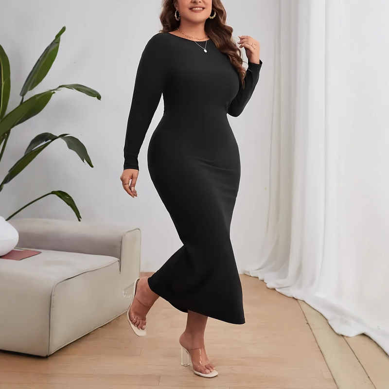 Ruha — rugalmas poliészter/spandex keverék, egyszínű, hosszú ujjú, álló gallér, hosszú szabás