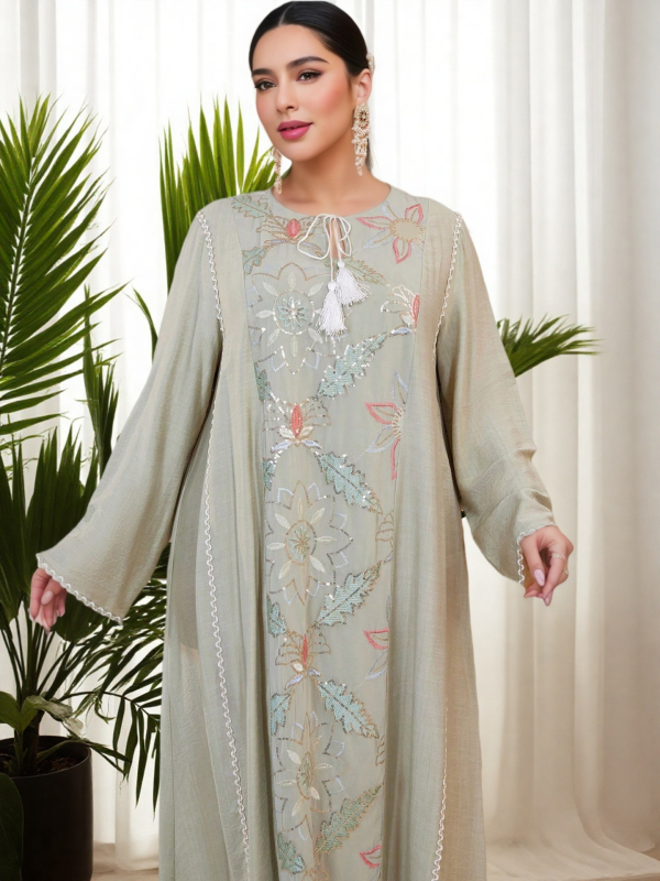 A-vonalú ruha hosszú ujjú, virágos mintával, poliészter anyag, őszi 2025