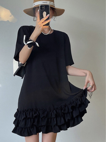 T-shirt haljina, Hepburn stil, okrugli izrez, A-linijski kroj, ljeto 2025