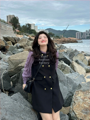 Рокля с дълги ръкави в patchwork стил, френски стил, винтидж шик силует, овча вълна с PVC като основна тъкан, пролет 2025 издание