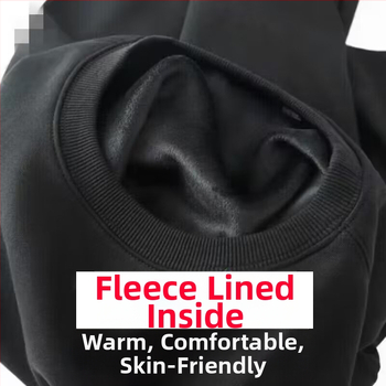 Flīsa iekšējā odere džemperis, apaļš kakls, garas piedurknes, brīvā piegriezuma, poliestera audums