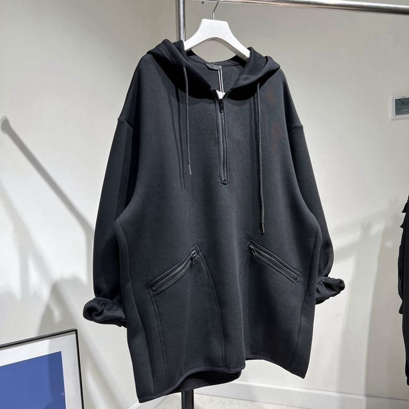 Ženski oversize hoodie s kapuljom, ultrakrata duljina, poliester fleece