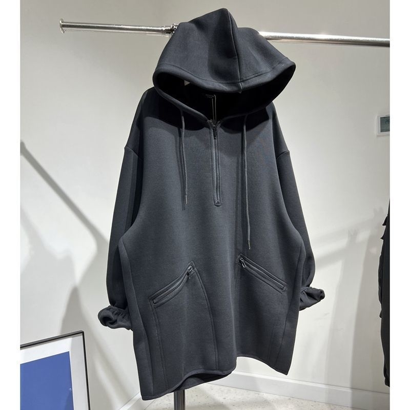 Ženski oversize hoodie s kapuljom, ultrakrata duljina, poliester fleece
