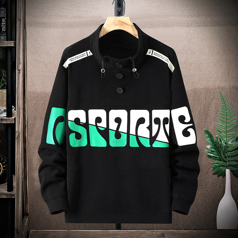 Vīriešu džemperis Ollie Velvet, korejiešu stilā, augsta kakla, bieza ziemas bāzes daļa, brīvs piegriezums, poliesters 96%+