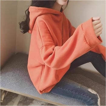 Női kapucnis pulóver – 3D hatás, laza szabás, hosszú ujjú, középhosszú, poliészter anyag