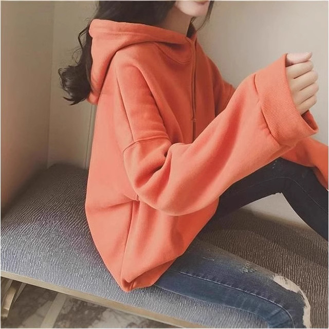 Női kapucnis pulóver – 3D hatás, laza szabás, hosszú ujjú, középhosszú, poliészter anyag