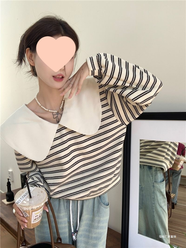 Moteriškas chenille džemperis su lėlės tipo apykakle, 90–95% spandekso, 3/4 rankovės, pavasaris 2025