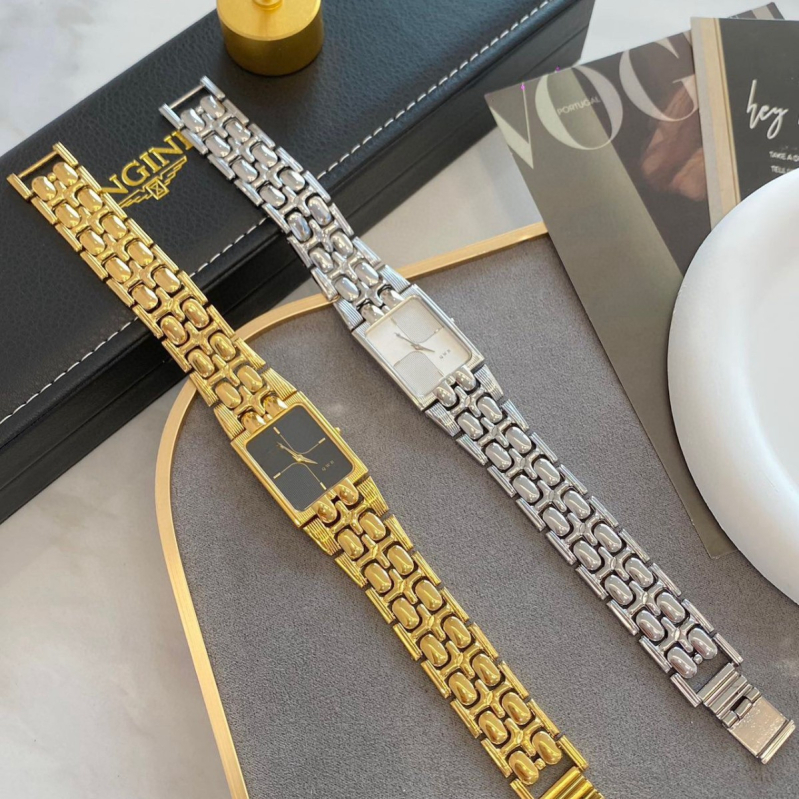 Páros női kvarc karóra Swiss ETA mozgatással, eredet Svájc, rozsdamentes acél tok és rozsdamentes acél karkötő