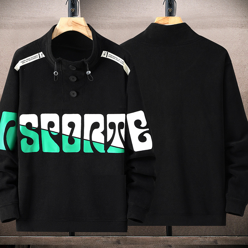 Korejas stilā samta džemperis, brīvas piegriezes, augsta apkakle, bieza poliestera materiāla ziemai