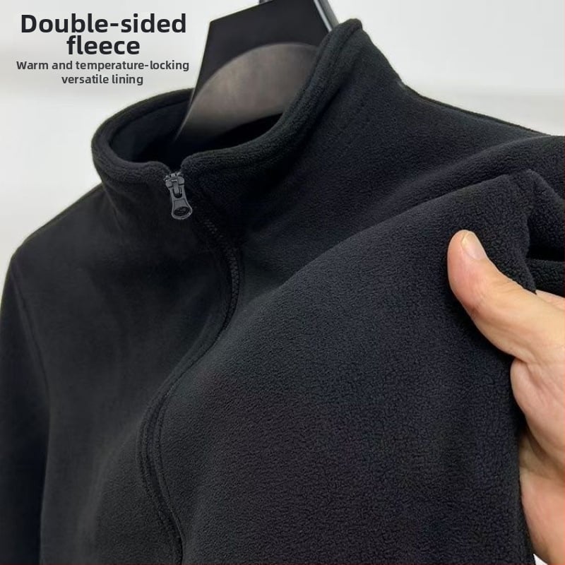 Поларено яке с качулка, райе, памучна тъкан, подплата полиестер