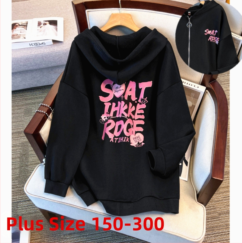 Moteriškas užtrauktukų kardiganas su gobtuvu, medvilnė 50-70%, ilgomis rankovėmis, vidutinio ilgio, japoniško/koreietiško kasdienio stiliaus