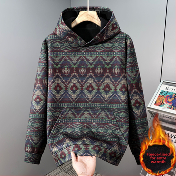 Kapucēts džemperis no poliestera, vidēja biezuma, garas piedurknes, brīvā piegriezuma