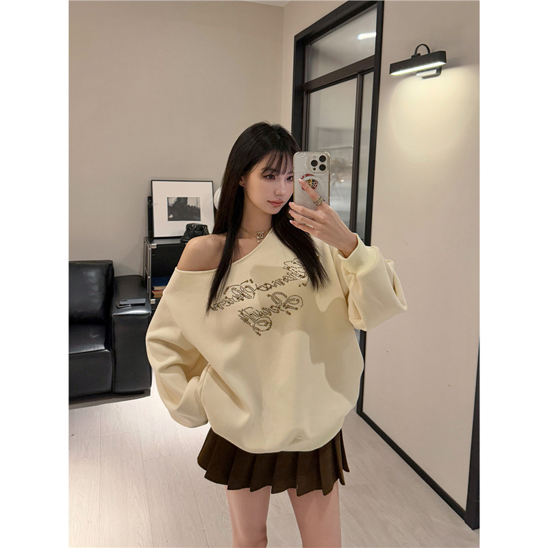 Pulover dama din chenille cu guler detașabil din blană și detaliu cu cristale, guler polo, mâneci lungi, amestec Spandex sub 30%