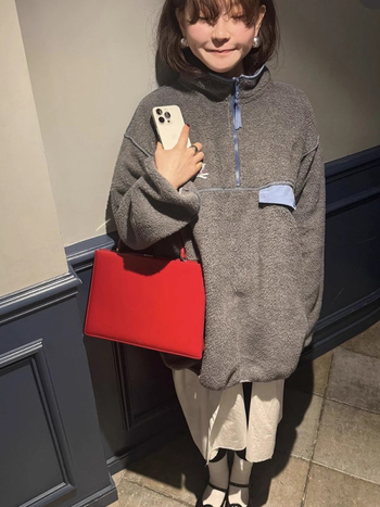 Hanorac din fleece cu guler înalt, broderie cu miel, croială lejeră, mâneci lungi, poliester, model anime, stil coreean, iarnă 2024