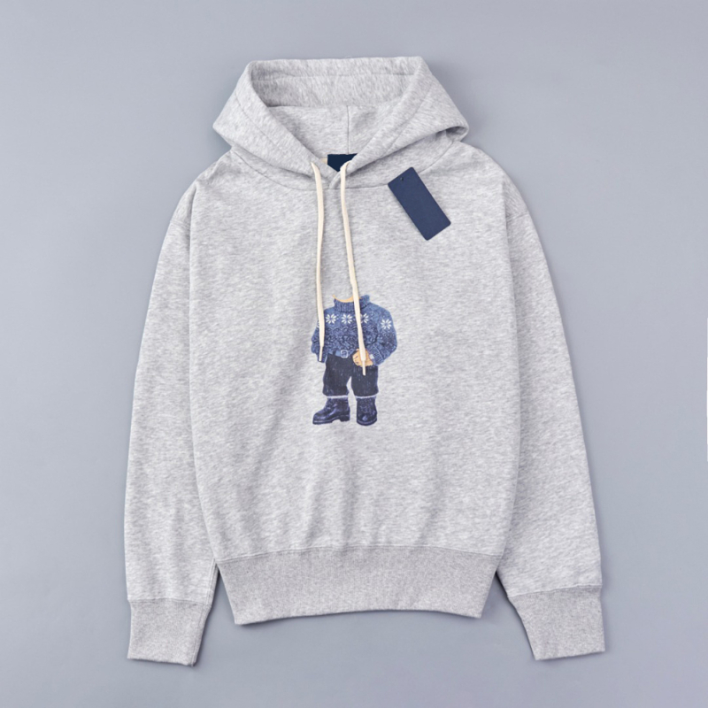 Ženska dukserica s printom crtanih likova, kapuljača, od velura s fleksom