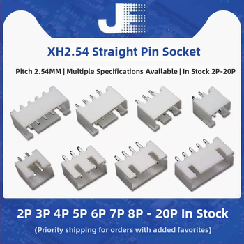JE XH-nA 2,54 mm pin header, 2–20 pozícií, meď kontakty, 3C digitálna elektronika