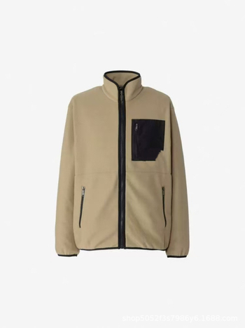 Дамски поларен кардиган с яка-стойка, едноцветен, цип, фин памук, японско-корейски свободен стил