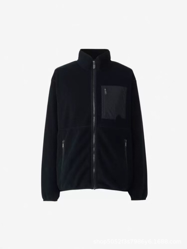 Дамски поларен кардиган с яка-стойка, едноцветен, цип, фин памук, японско-корейски свободен стил