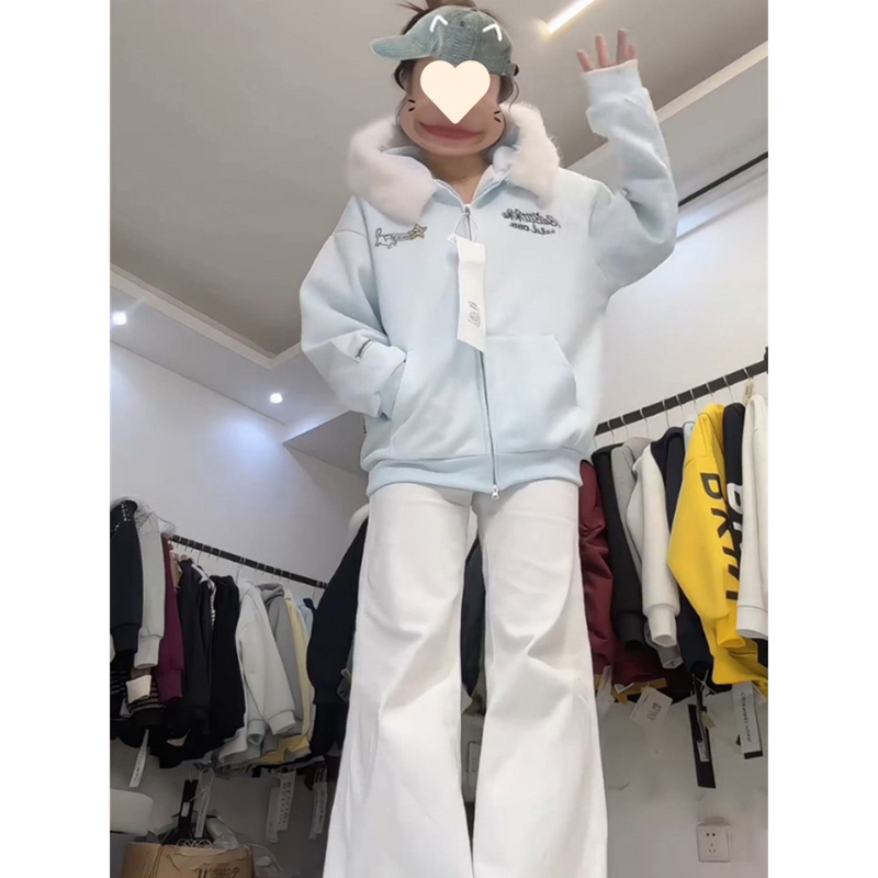 Dámska mikina s kapucňou a ušami mačky, kožušinkový golier, fleece podšité, polyesterová látka, dlhé rukávy, casual štýl