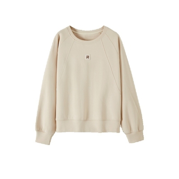 Dámsky pletený sveter s okrúhlym výstrihom, raglánovými dlhými rukávmi, voľný strih, dĺžka 50–65 cm, polyester 30–50%