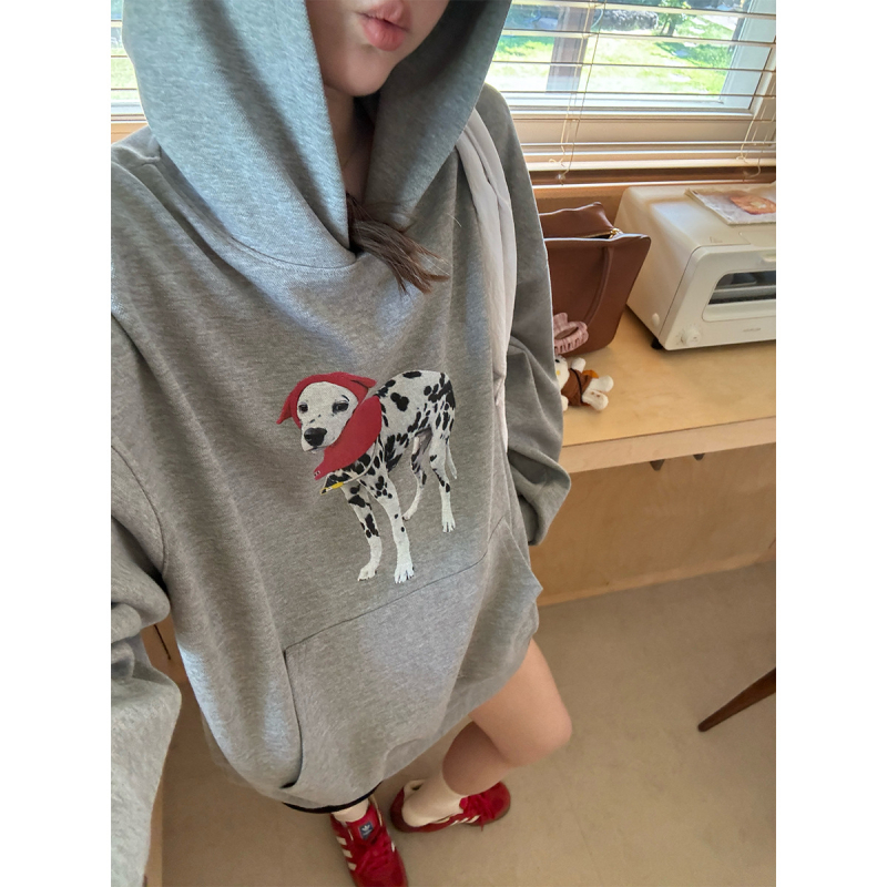 Dukserica pulover, pamuk 80–90%, dugi rukavi, A-silueta, kratka duljina