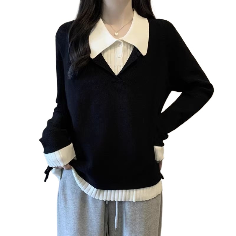 Bez rukava pleteni top s polo ovratnikom, tkan konstrukcija, srednja debljina, Ice Silk smjesa