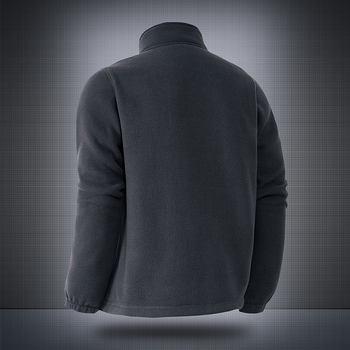 Vīriešu fleece jaka-puloveris, izturīgs pret nodilumu, dubultās flīsa oderes, vienkrāsains dizains, modelis 5939