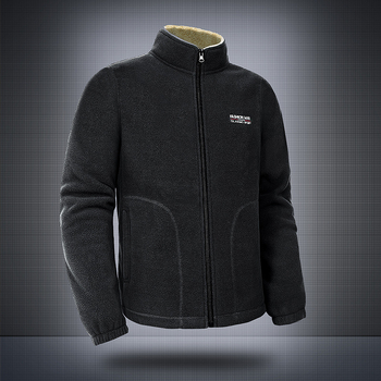 Vīriešu fleece jaka-puloveris, izturīgs pret nodilumu, dubultās flīsa oderes, vienkrāsains dizains, modelis 5939