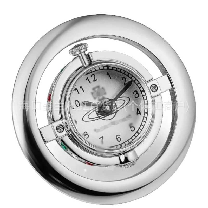 Colier cu ceas de buzunar Saturn – Afișaj analog (indicator + cifre), Mișcare: Electronică, Origine mișcare: Elveția, Coroană spirală, Cadran rotund