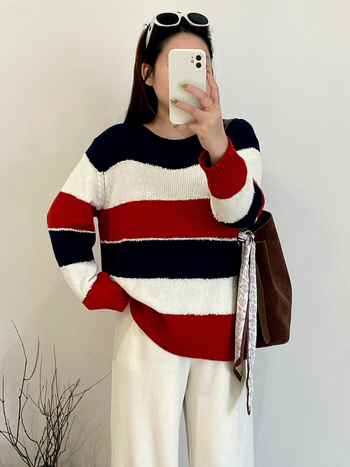 Cardigan tricotat plus size pentru femei, cu glugă, guler cu o linie, amestec nylon-lână, grosime medie, lungime normală