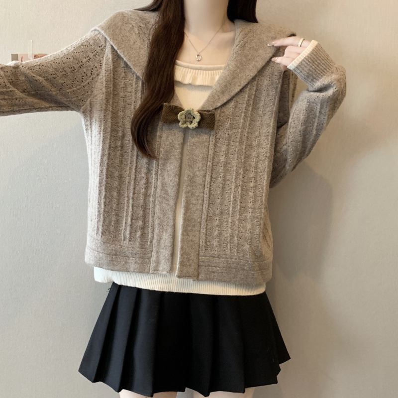 Ženski pulover s kapuljom, lažni dvodjelni izgled, od viskoze, kolagenska izrada