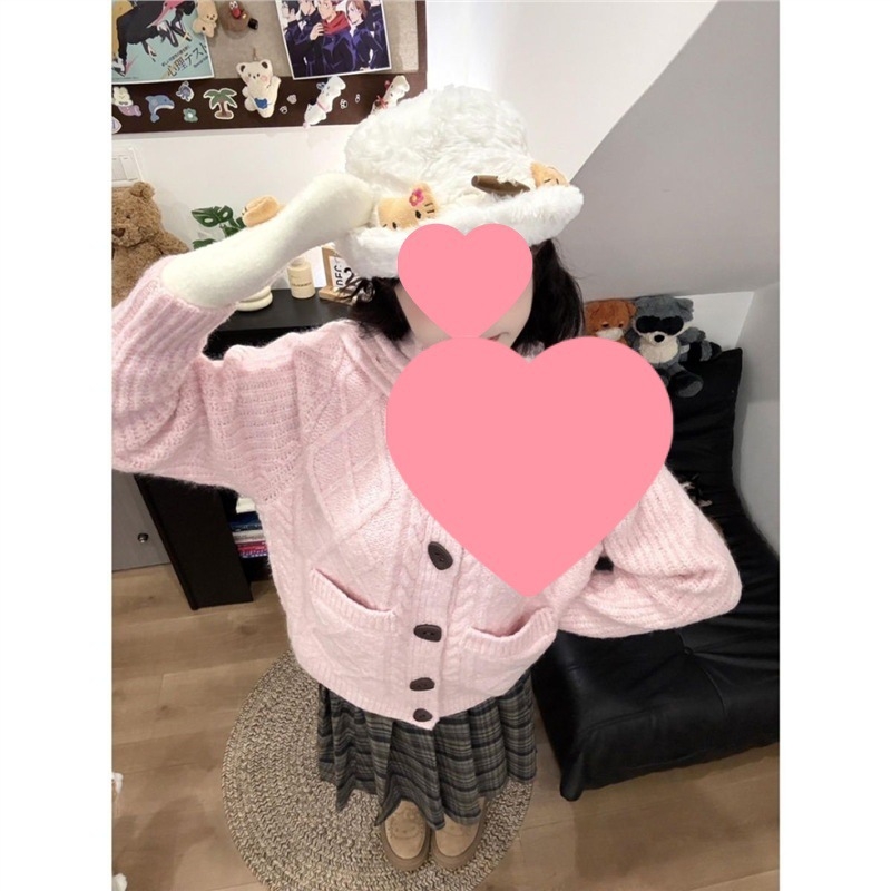 Chenille megztinis kardiganas su lėlės apykakle, storas netolygus dizainas, Spandeko ir regeneruotos celiuliozės pluošto mišinys, ilgis 50–65 cm