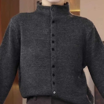 Pulover od chenille vlakna s vunom ovce, V-izrez, vezenje, srednja debljina, osnovni stil i stil društvene kraljice