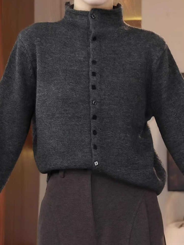 Pulover od chenille vlakna s vunom ovce, V-izrez, vezenje, srednja debljina, osnovni stil i stil društvene kraljice