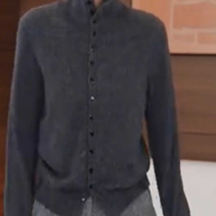 Pulover od chenille vlakna s vunom ovce, V-izrez, vezenje, srednja debljina, osnovni stil i stil društvene kraljice