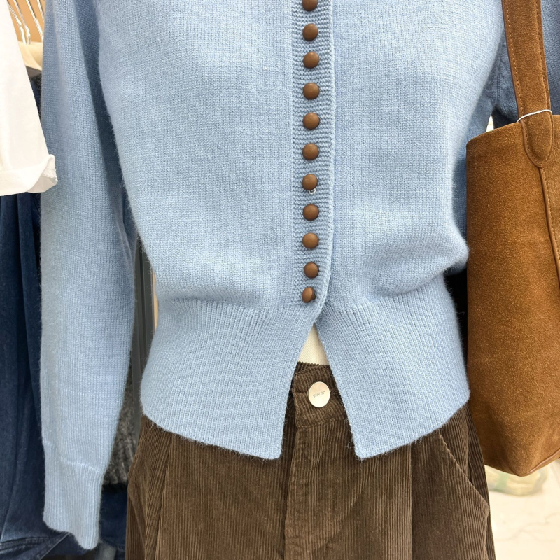 Plus-size pleteni top za bazni sloj za jesen-zimu, ice silk, dizajn color-block, okrugli izrez, udoban slobodan kroj