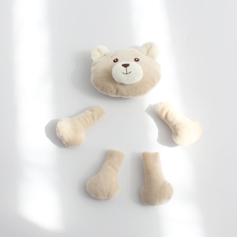 Spona za kosu s medvjeđim likom – kristalno mekan materijal, za djecu; upotreba: spona za kosu, kapa, šal