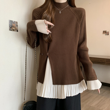 Πλεκτό πουλόβερ με halter neck, σχέδιο με ιμάντες στην πλάτη, ίσιο κόψιμο, μονόχρωτο πλέξιμο, 95% πολυεστέρα