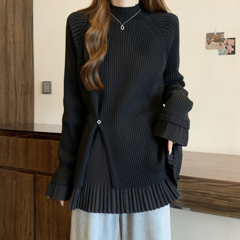 Πλεκτό πουλόβερ με halter neck, σχέδιο με ιμάντες στην πλάτη, ίσιο κόψιμο, μονόχρωτο πλέξιμο, 95% πολυεστέρα