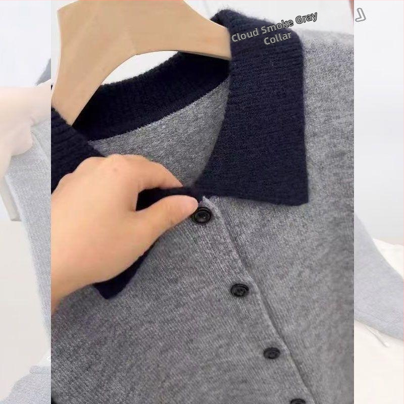 Sieviešu Chenille adījuma kardigans ar polo apkakli, bez piedurknēm, ar Spandex sastāvu, Pavasaris 2025