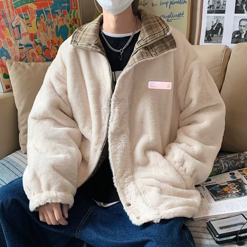 Ανδρικό παλτό με γέμισμα από πολυεστέρα 70–80%, επένδυση από πολυεστέρα 70–80%, φερμουάρ, σταθερός γιακάς, χειμερινό