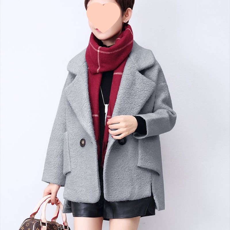 Kratko A-linijsko jakna sa stojećim ovratnikom, korejski casual stil, poliester s elastanom (ispod 30%), rukav s pet bodova