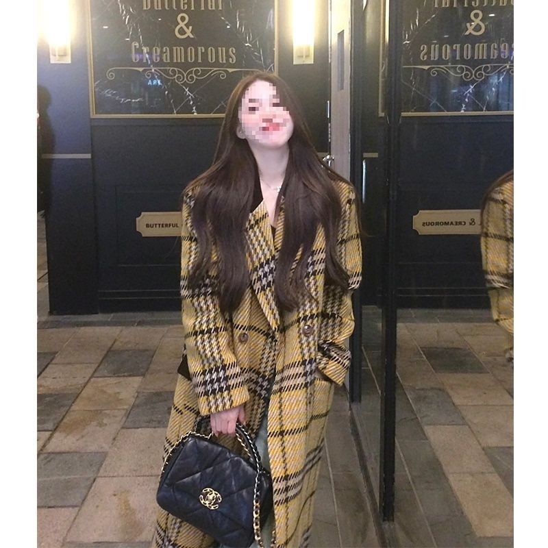 Ženski chenille kaput, kratka silueta, ležerni kroj, ovratnik sakou, korejsko-japanski ležerni stil