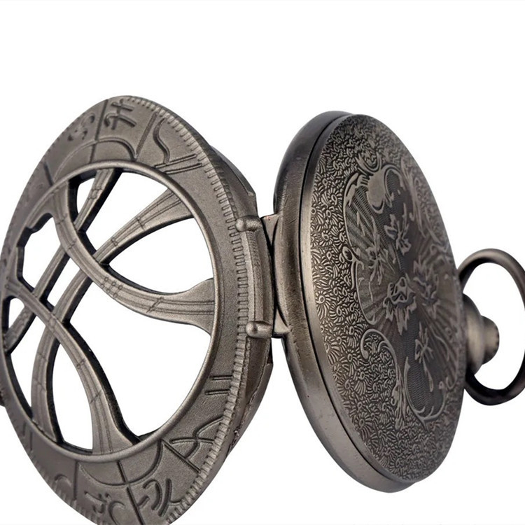 Ρολόι τσέπης, αντίκα στυλ, κίνηση quartz, καντράν διαμέτρου 45 mm, πάχος 10 mm