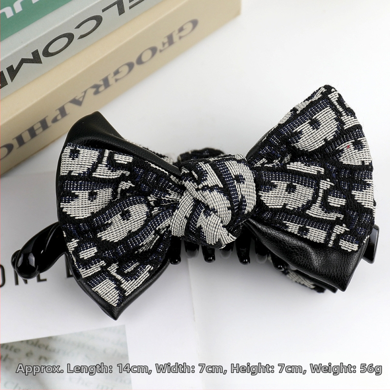 Hajkiegészítő — Masni alakú banáncsat, bőr és szövet, kézzel készített, Yingya Jewelry, 2025 téli kiadás