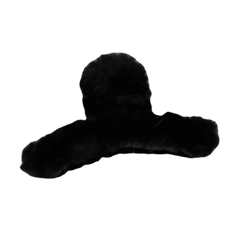 Hajcsat plüss szőrmével, kézzel készült, textil anyagból, hátsó fejre rögzíthető korong dizájn, női hajkiegészítő, irodai divat