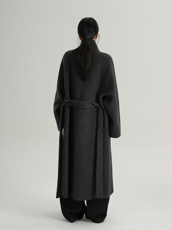 Ženski kaput sa stojećim ovratnikom, Chenille materijal, spandeks materijal, japansko-korejski ležerni stil