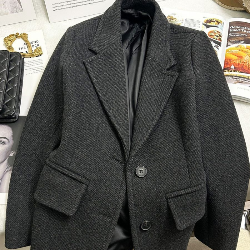Ženski sako od Chenille - kratka duljina, rukavi 5/4, sakovni ovratnik, Spandex smjesa (<30%)