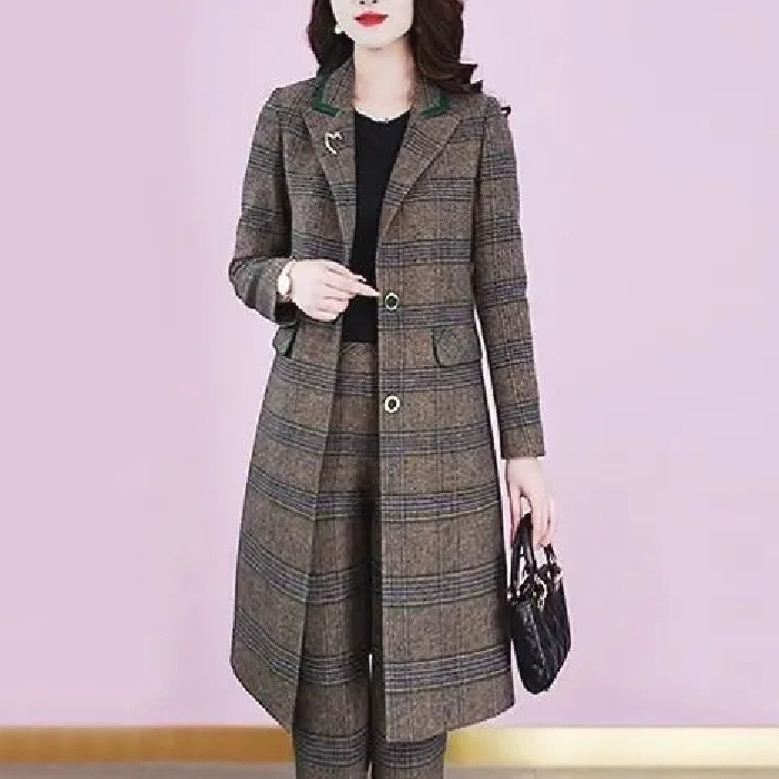 Palton din poliester, monocrom, stil japonez-coreean casual, toamnă 2025, croială slim